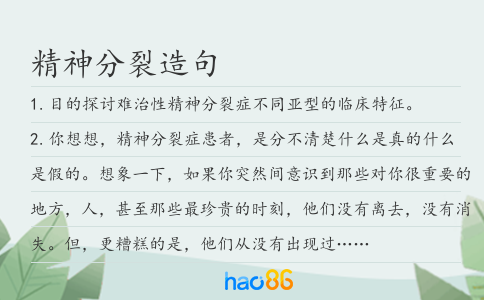 精神分裂造句