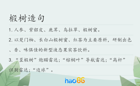 椴树造句