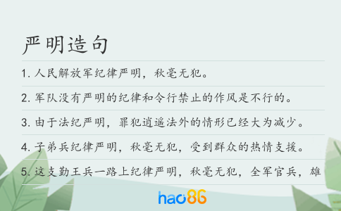 严明造句