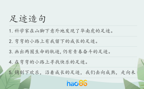 足迹造句