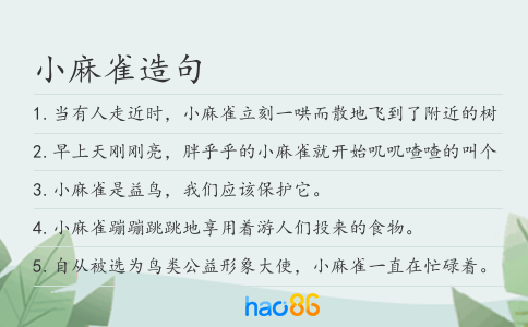 小麻雀造句