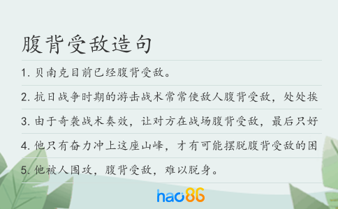 腹背受敌造句