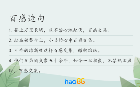 百感造句