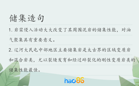 储集造句