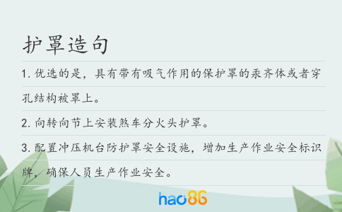 护罩造句