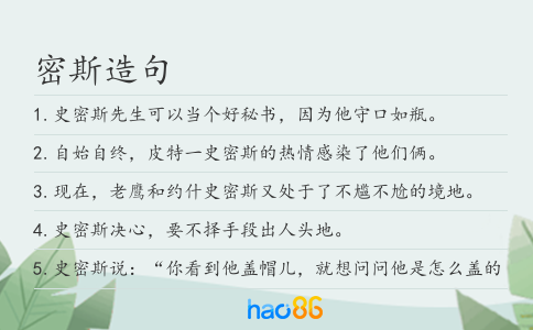 密斯造句