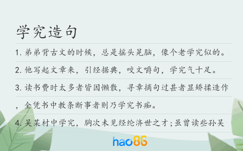 学究造句