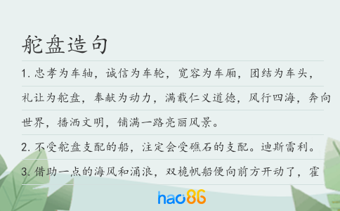 舵盘造句
