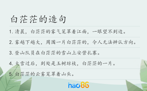 白茫茫的造句