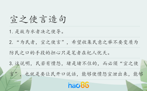 宣之使言造句