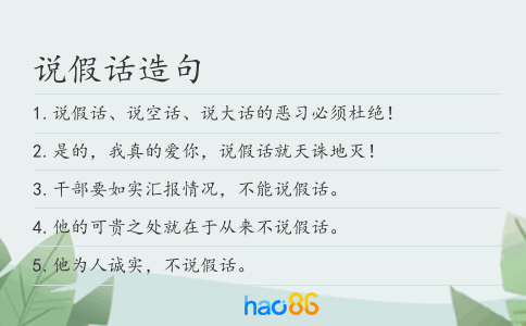 说假话造句