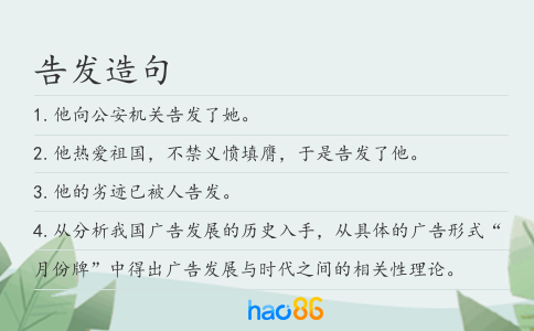告发造句