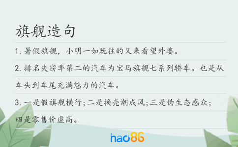 旗舰造句