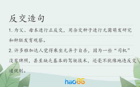 反交造句