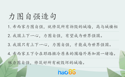 力图自强造句