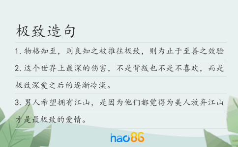极致造句