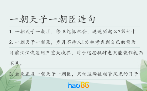一朝天子一朝臣造句