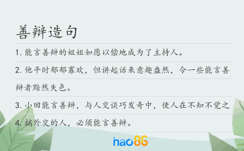 善辩造句