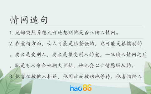 情网造句