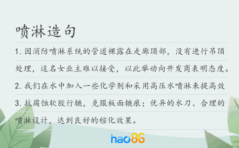 喷淋造句