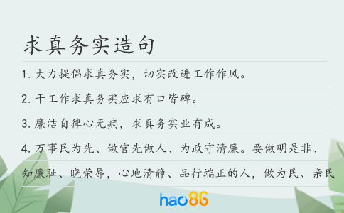 求真务实造句