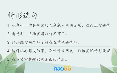 情形造句