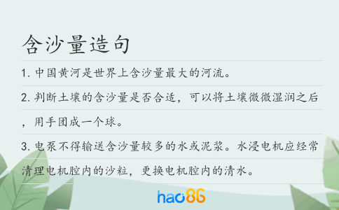 含沙量造句