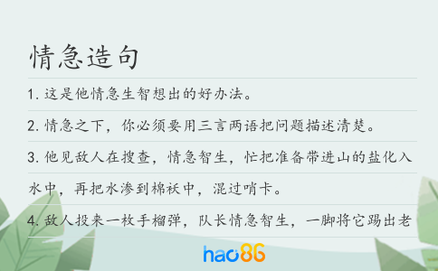 情急造句
