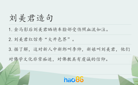 刘美君造句