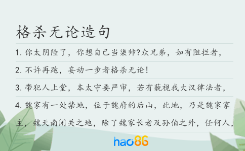 格杀无论造句