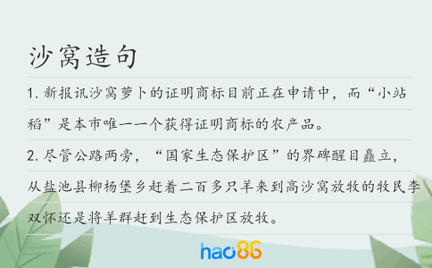 沙窝造句
