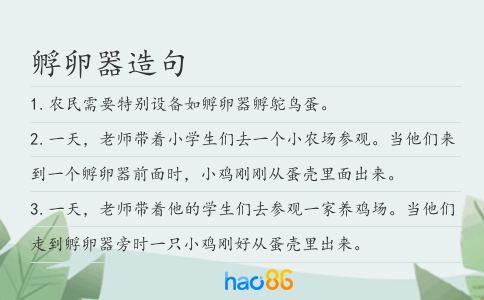孵卵器造句