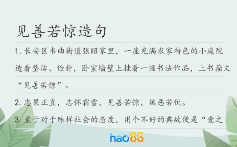见善若惊造句