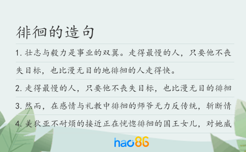 徘徊的造句