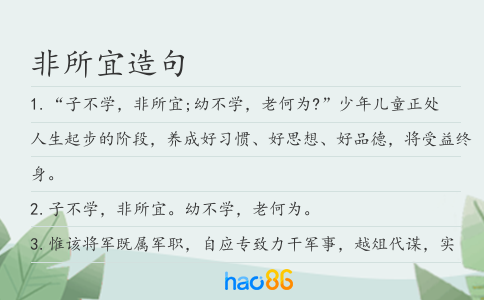 非所宜造句