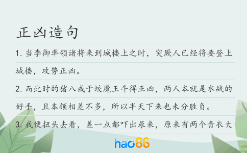 正凶造句