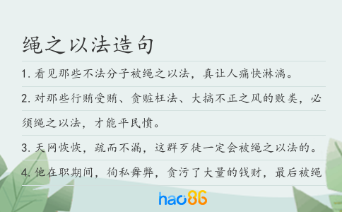 绳之以法造句