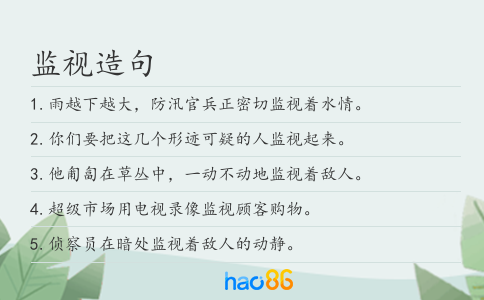 监视造句