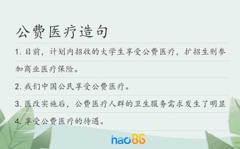 公费医疗造句