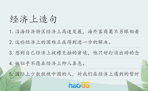 经济上造句