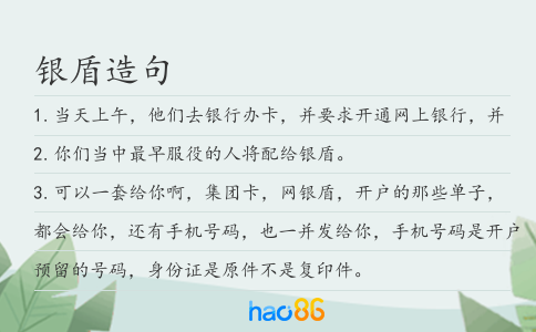银盾造句