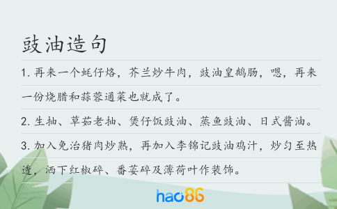 豉油造句