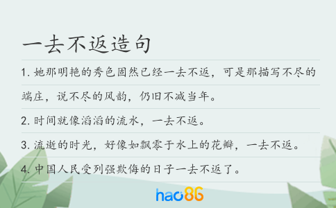 一去不返造句