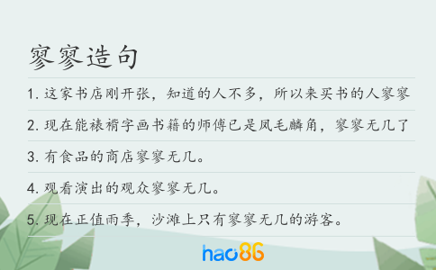 寥寥造句