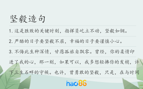 坚毅造句