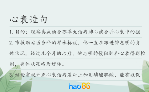 心衰造句