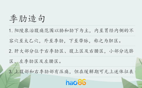 季肋造句
