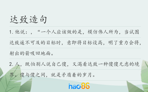 达致造句