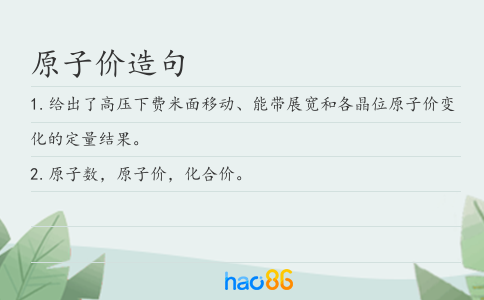 原子价造句