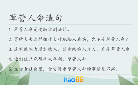 草菅人命造句